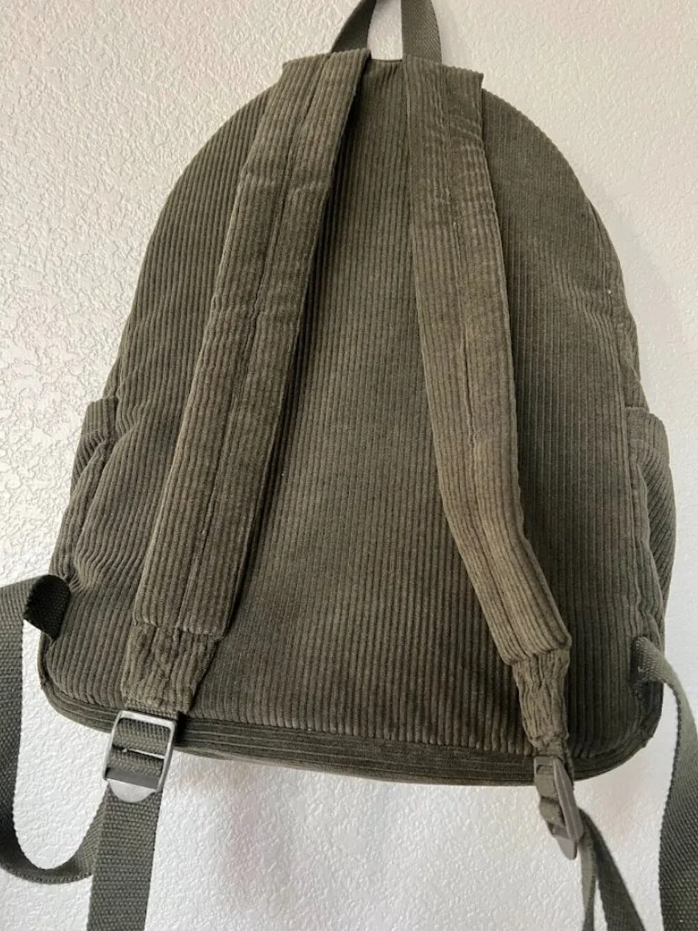 Wild Fable Corduroy Olive Green Casual Backpack School Bag